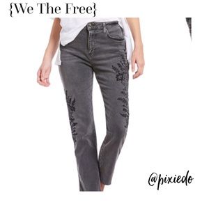 We The Free Gray Cropped Jeans